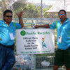 Volunteers keeping cricket grounds clean