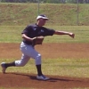 Fiji's Thomas Gabbon side arm release was not enough to keep New Caldonia's offense from scoring 22 runs