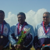 Silver Medal Winners smile with pride