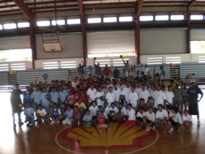 Fiba Oceania donations to the opening of the 2008 STUN elementary school competitions