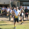 Co-captains, Darren Funston (North Coffs) and Tristan Snow (Swans) leading the side out