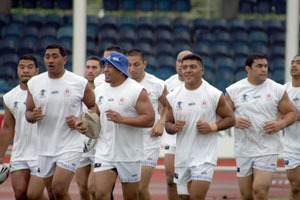 Toa Samoa in training