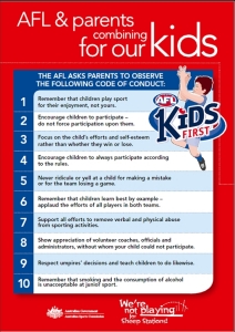 AFL Kids first page