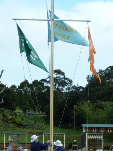 Grades 3 & 5 Pennant flags unfurled