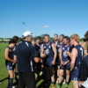 Coach Neil delivering his message across at 1/4 time