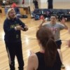 Coach Bressow explaining a defensive drill