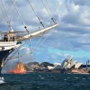 Land Ahoy for Tenacious July 2016 as she approaches Sydney Opera House