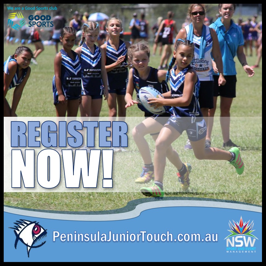 REGISTER NOW 20192020 Junior Comp Peninsula Junior Touch