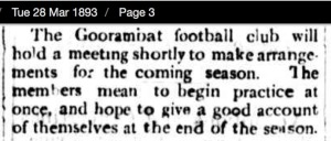 1893 - Goorambat FC