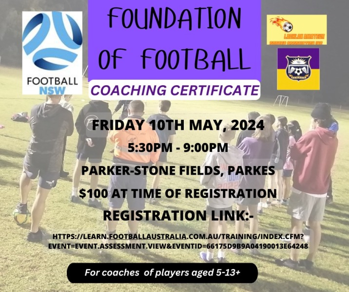 2024 Foundations of Football Coaching Certificate