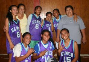 Puaikura Under 14 Girls with Coaches Margaret & Tapu