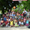 Mwan Elementary School Students with Coaches