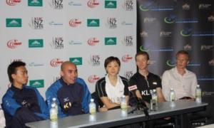 T.S Lee, Sariul Ayob, Zhou Mi, John Moody and Daniel Shirley at the pre-tournament press conference