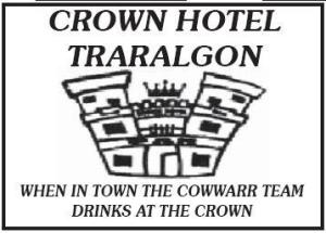 When in town, the Cowwarr Teams drink at the Crown!