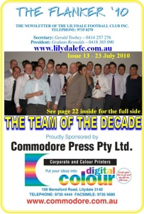 Issue 13 23 July 10 Lilydale Gameday Issue 13 23 July 10 Lilydale Gameday