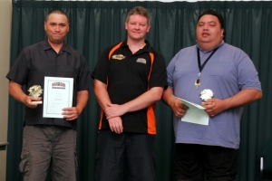 Ceo Trevor Johnston with 2008 Joint Coach of the year Tony Pompellier and Norm Fong