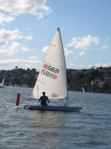 Mike leading at the last windward mark