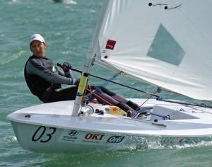 Sarah Blanck wins Race One at the 2008 Laser Radial Worlds