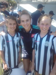 Audrey and Eirini with Victory's Laura Spiranovich
