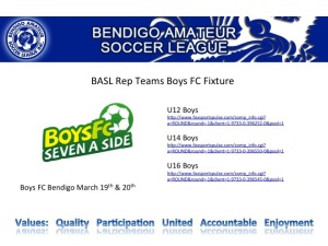 BASL Boys FC Fixture