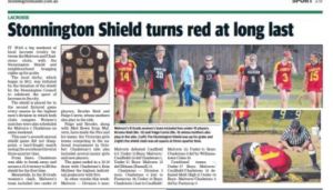 Stonnington Shield turns red at long last