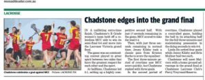 Chadstone edges into the Grand Final